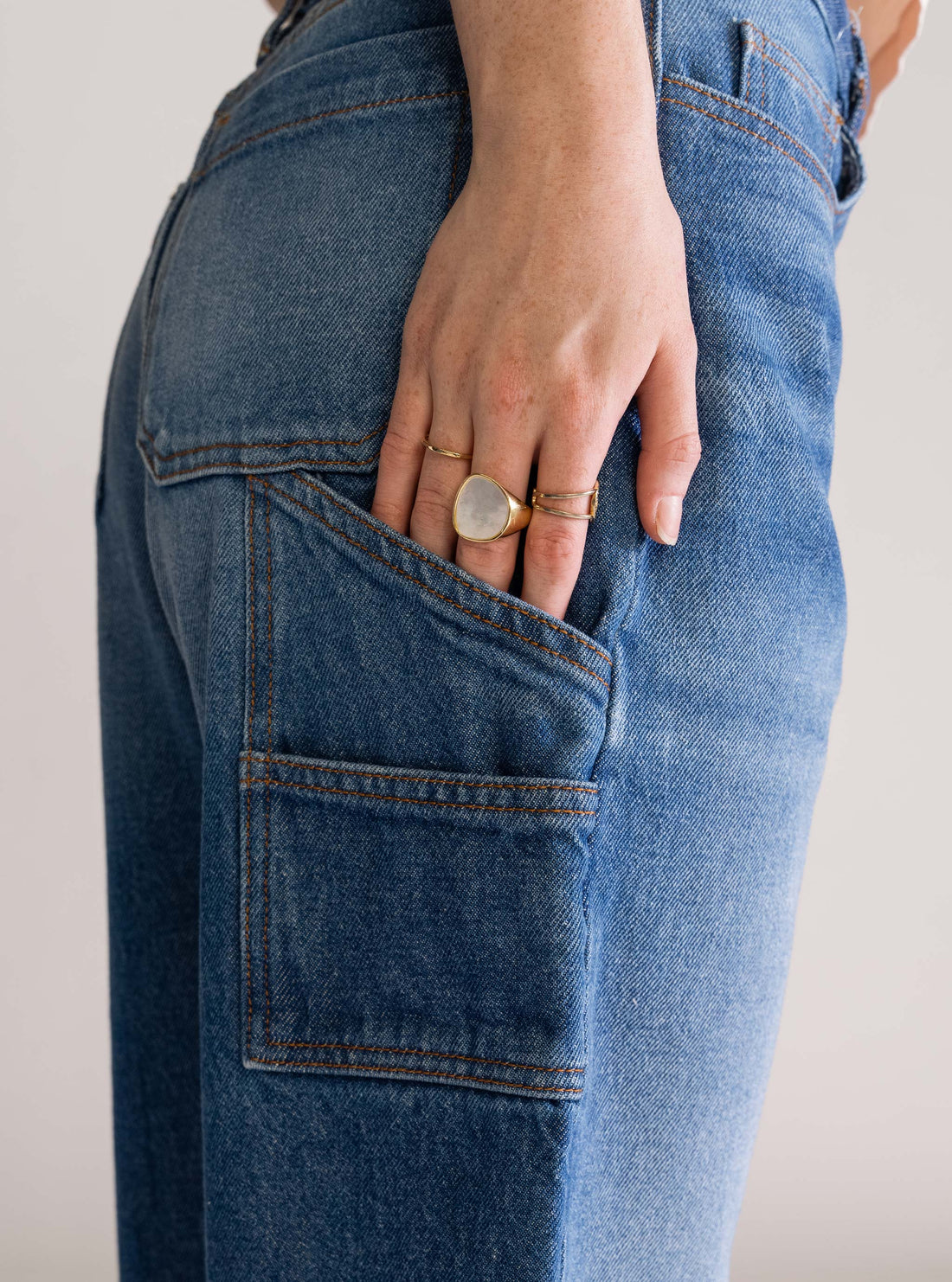 Sunday Morning Baggy Jeans, Azul Marino