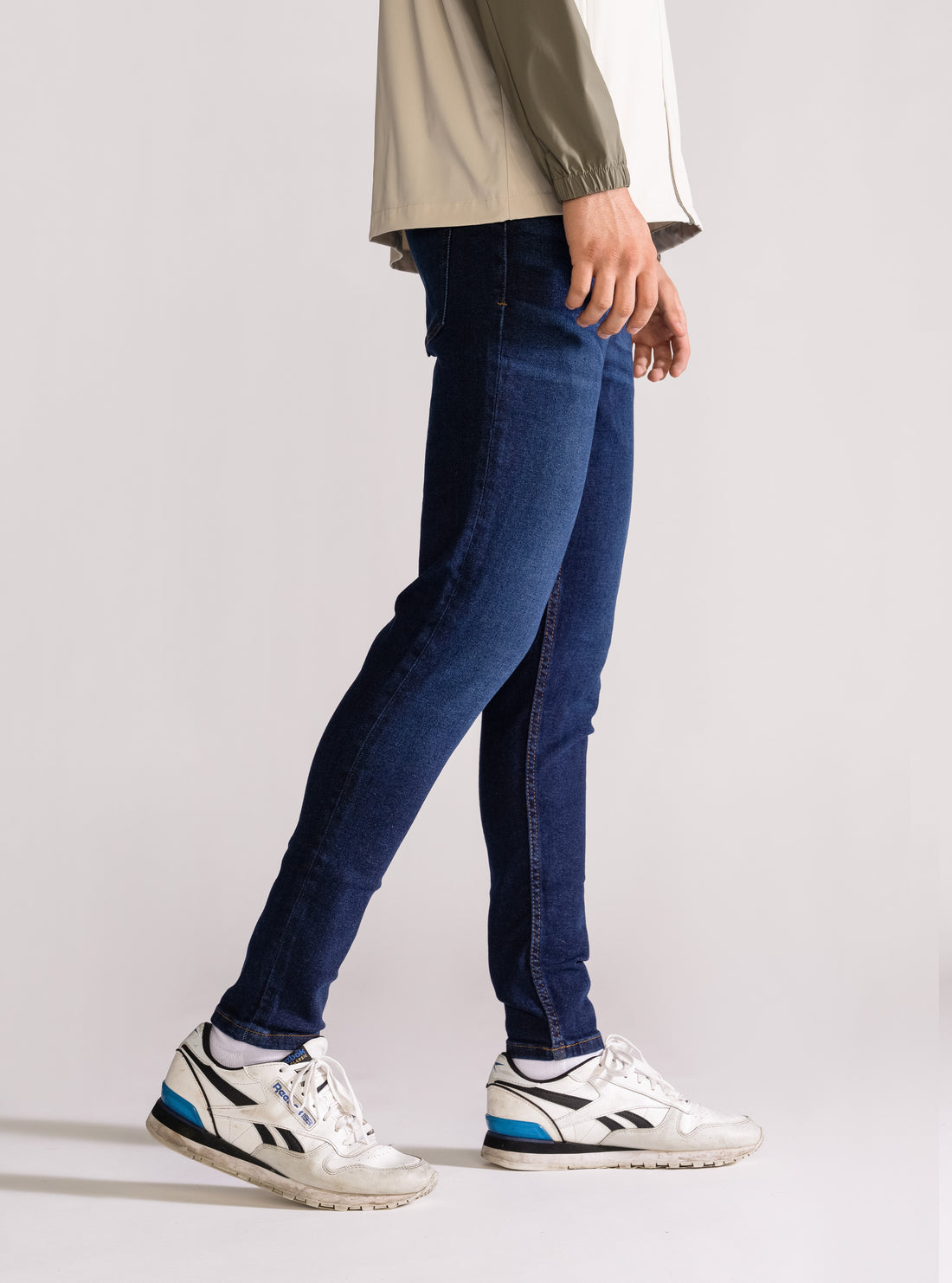 Basic Skinny Jeans, Azul Obscuro