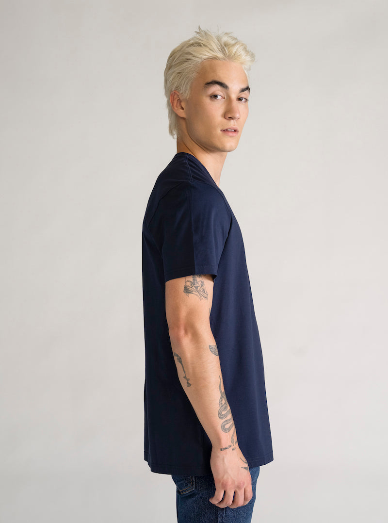 The Perfect T-Shirt V-Neck, Azul Obscuro