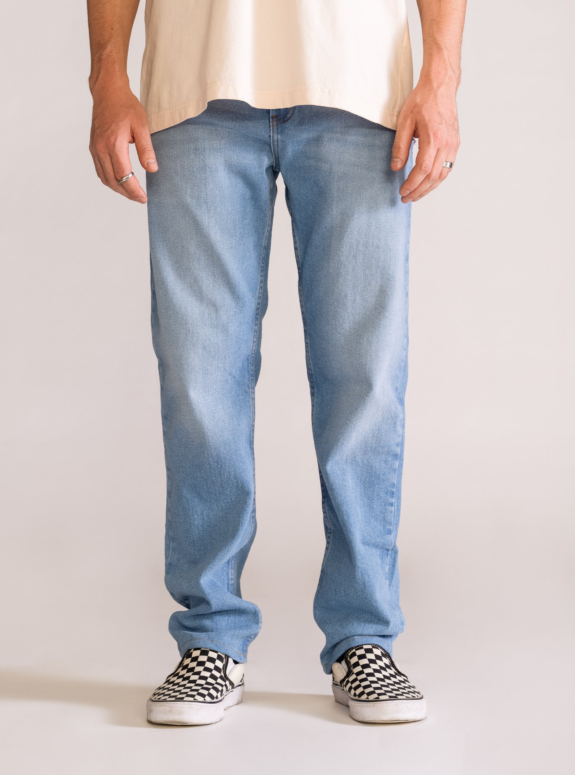 High Potencial Slim Fit Jeans, Azul Claro - Main Image