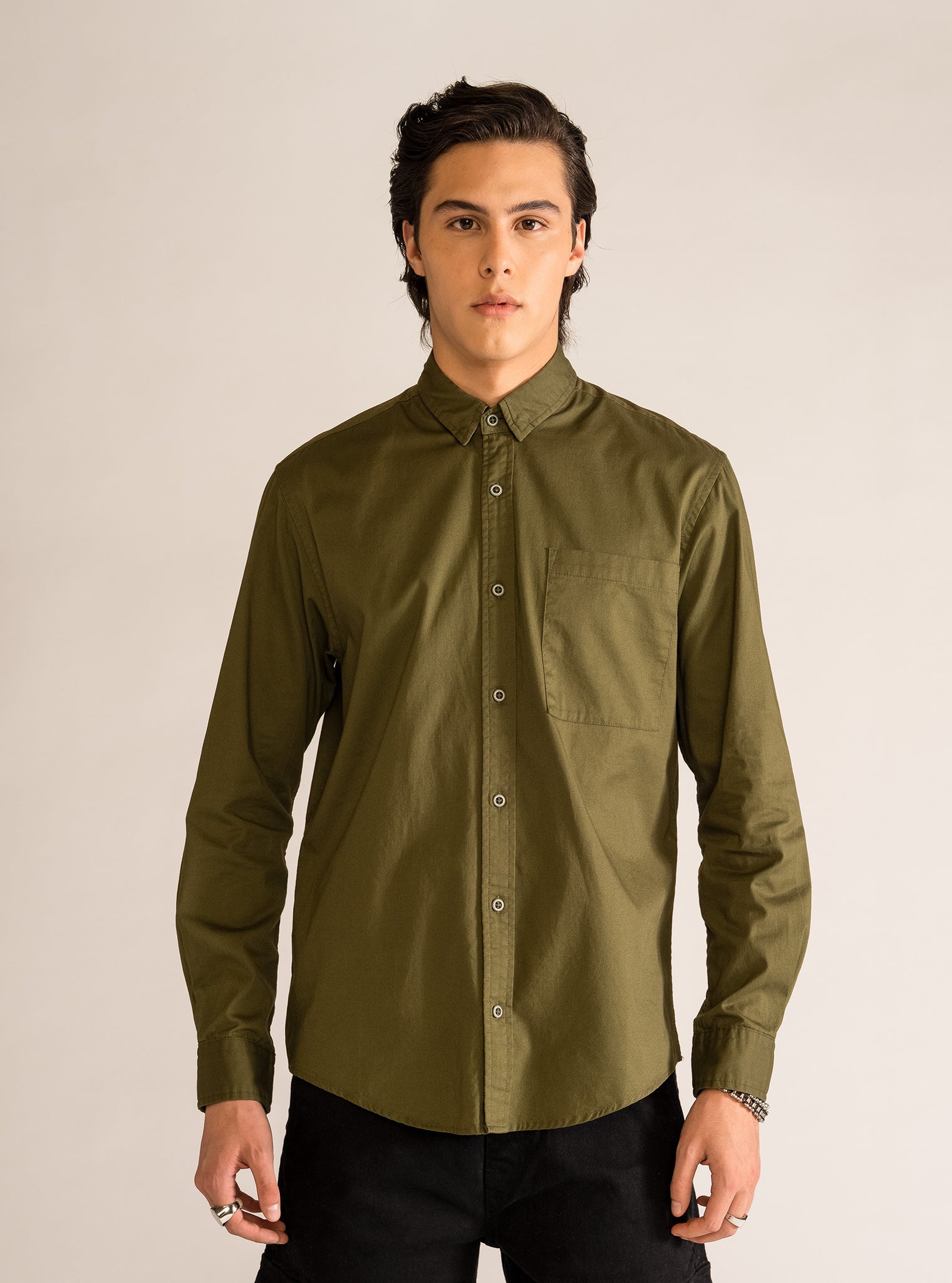 Pocketless Shirt, Verde Claro