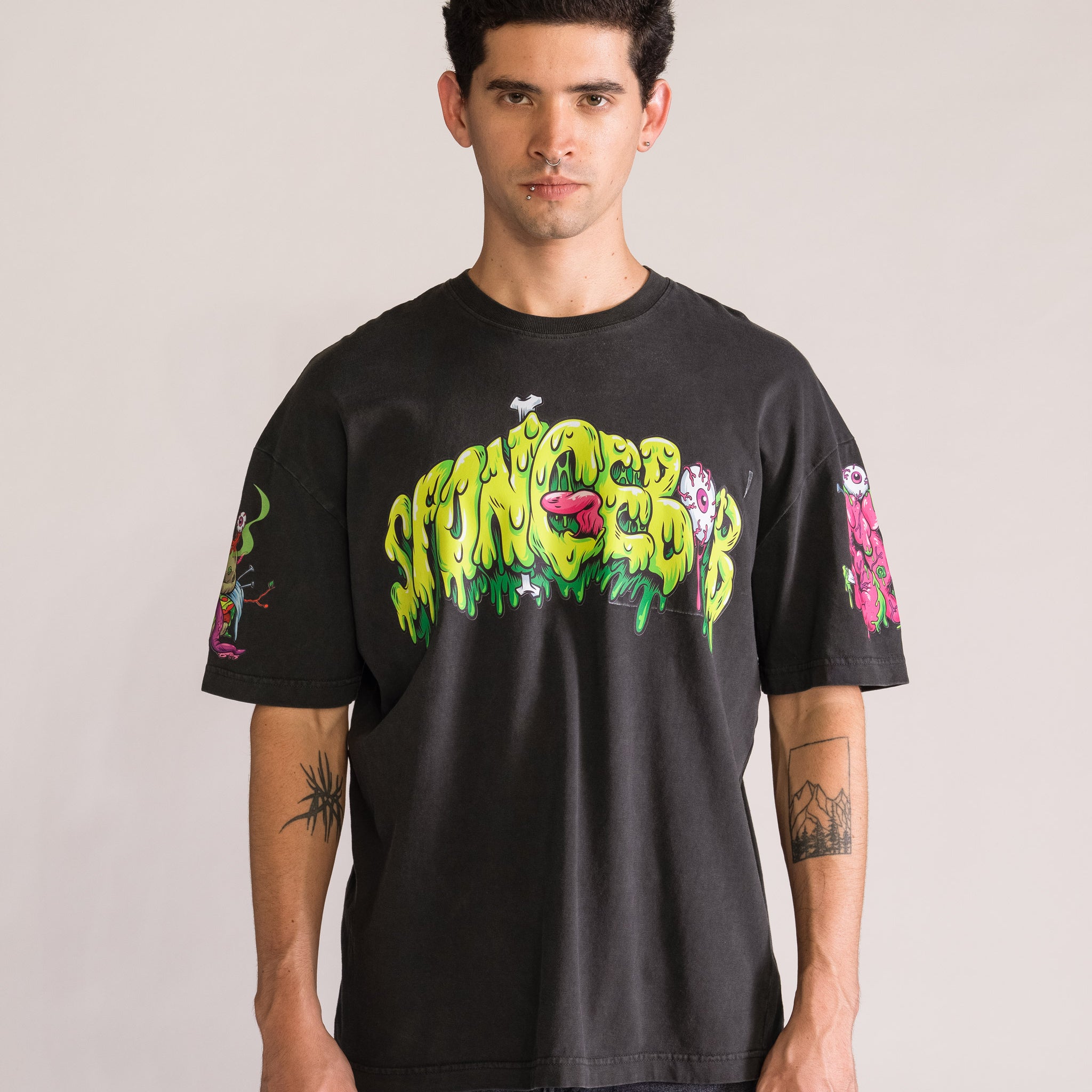 Krusty Pants Halloween Playera, Gris Obscuro