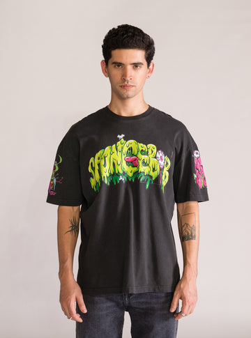 Krusty Pants Halloween Playera, Gris Obscuro