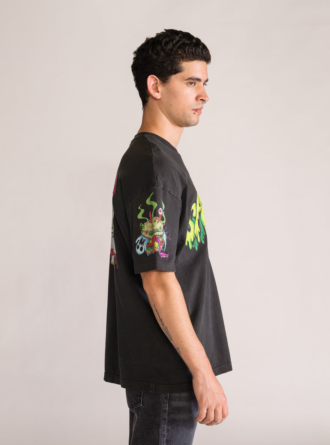 Krusty Pants Halloween Playera, Gris Obscuro