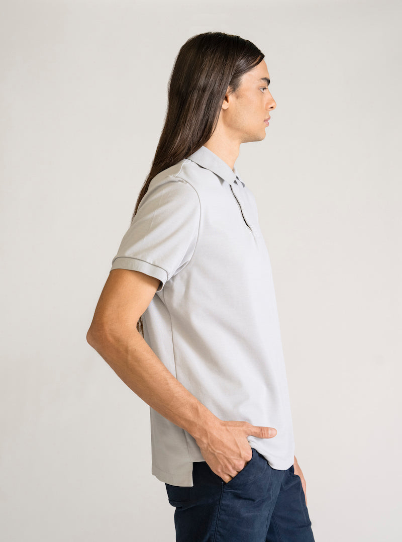 Basic Polo Premium, Gris Claro