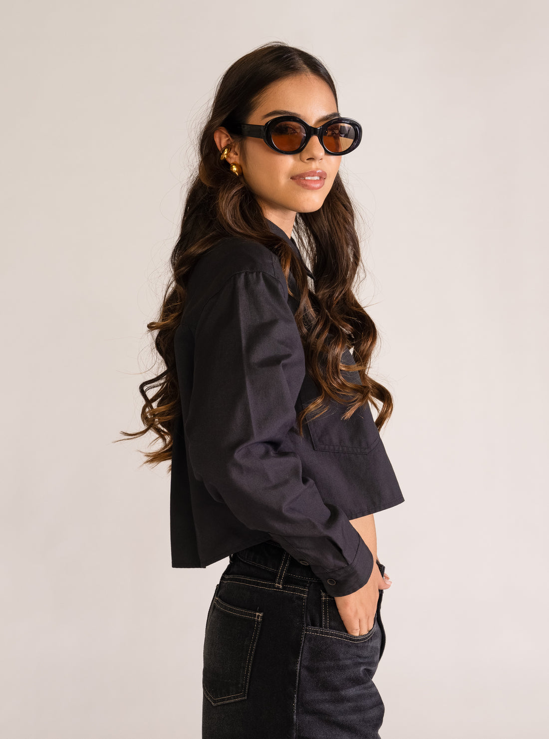 Goodnight Tonight Blusa, Negro