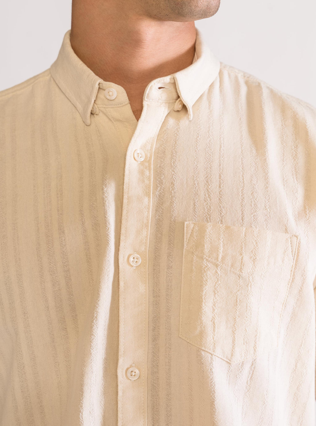 Seamlessly Blends Camisa, Beige