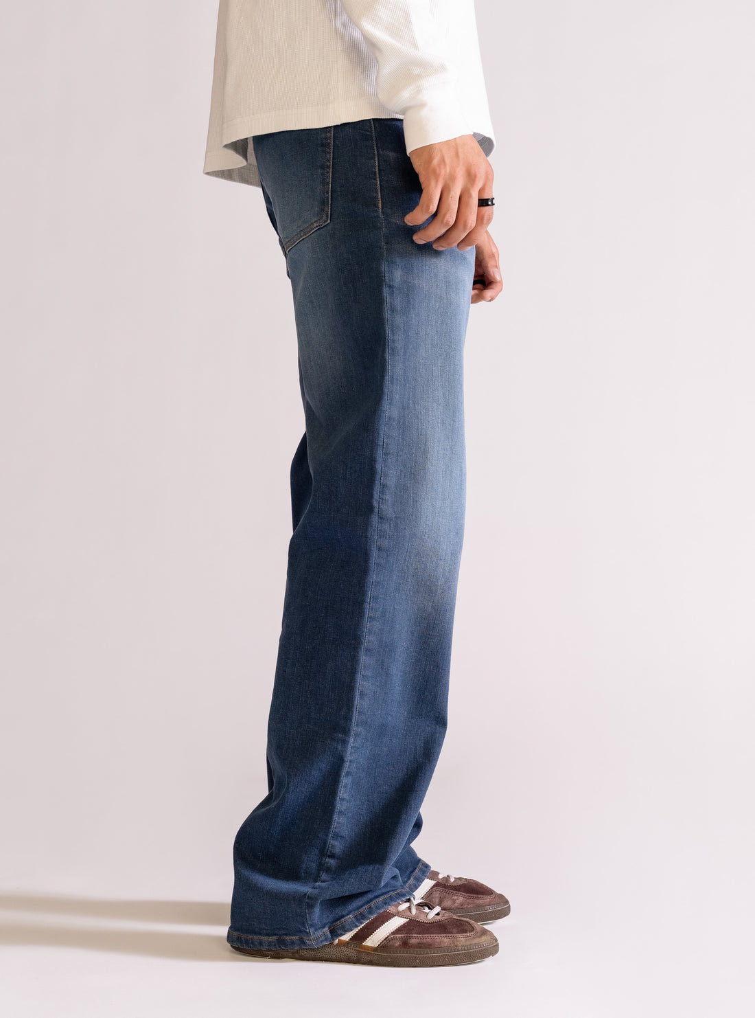 Retrograde Baggy Jeans, Azul Obscuro