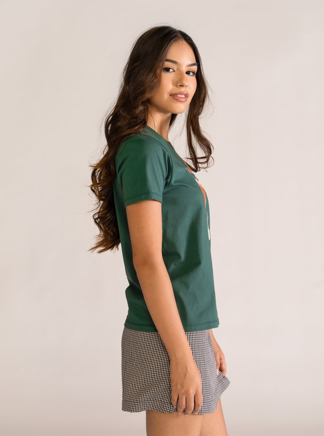 Cosmo Girl Regular Playera, Verde Obscuro