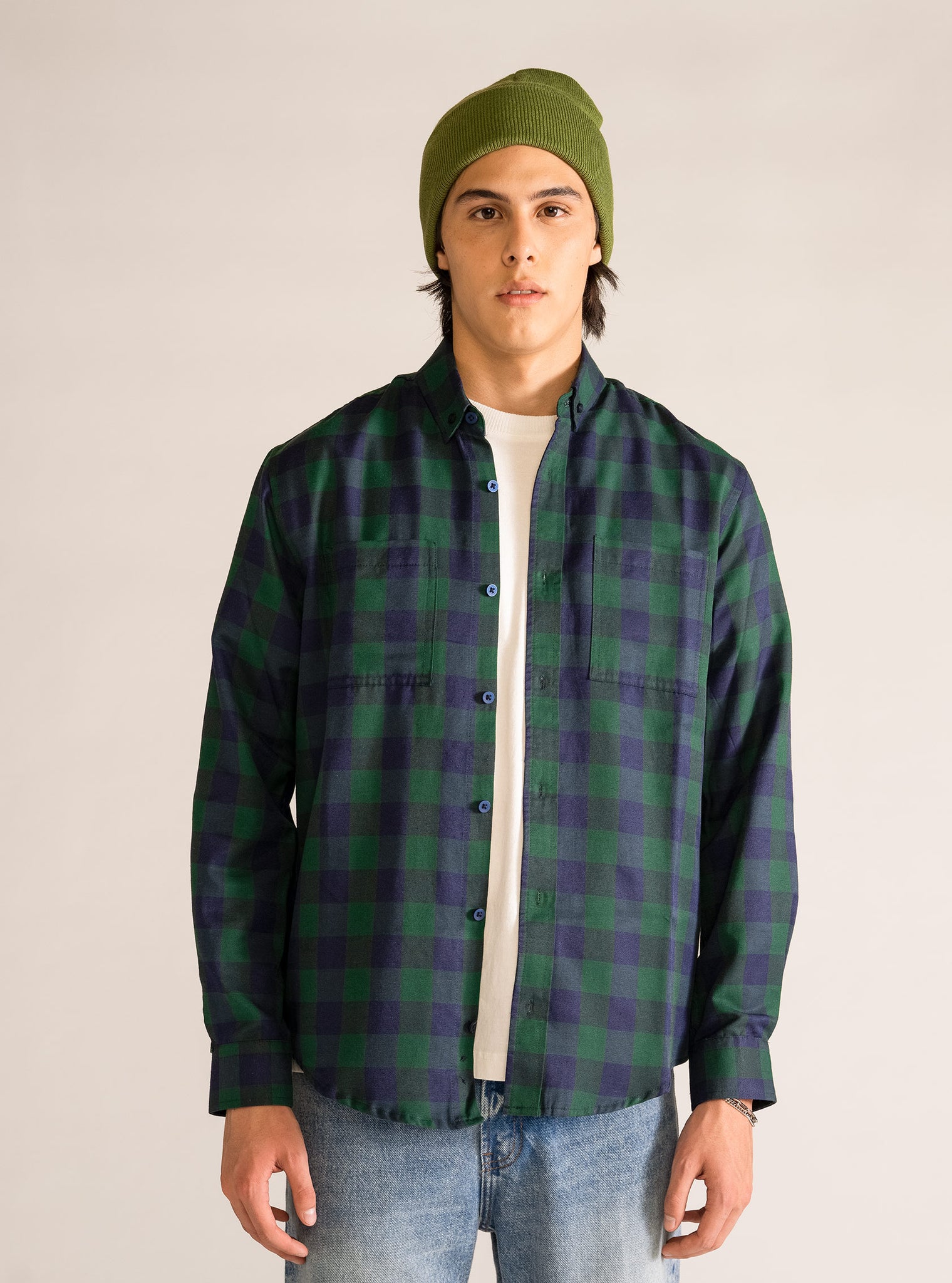 A Different Way Long Slevee Shirt, Verde Obscuro