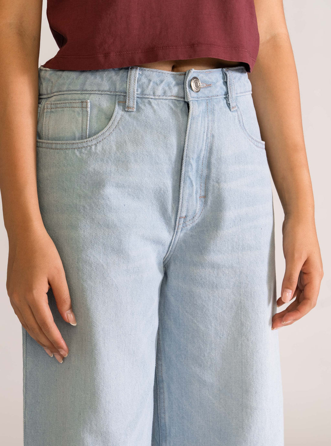 Dance Dance Wide Leg Jeans, Celeste