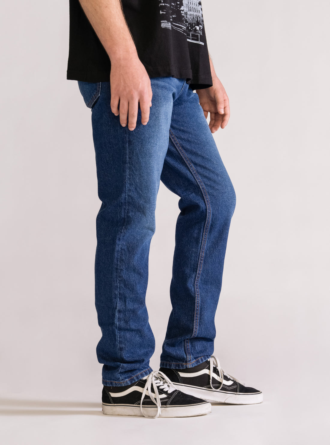 Feeling That Way Regular Vintage Jeans, Azul Obscuro