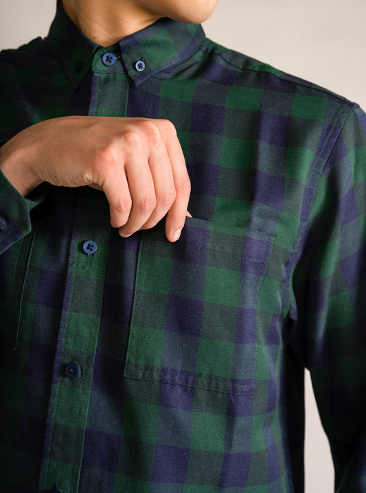 A Different Way Long Slevee Shirt, Verde Obscuro