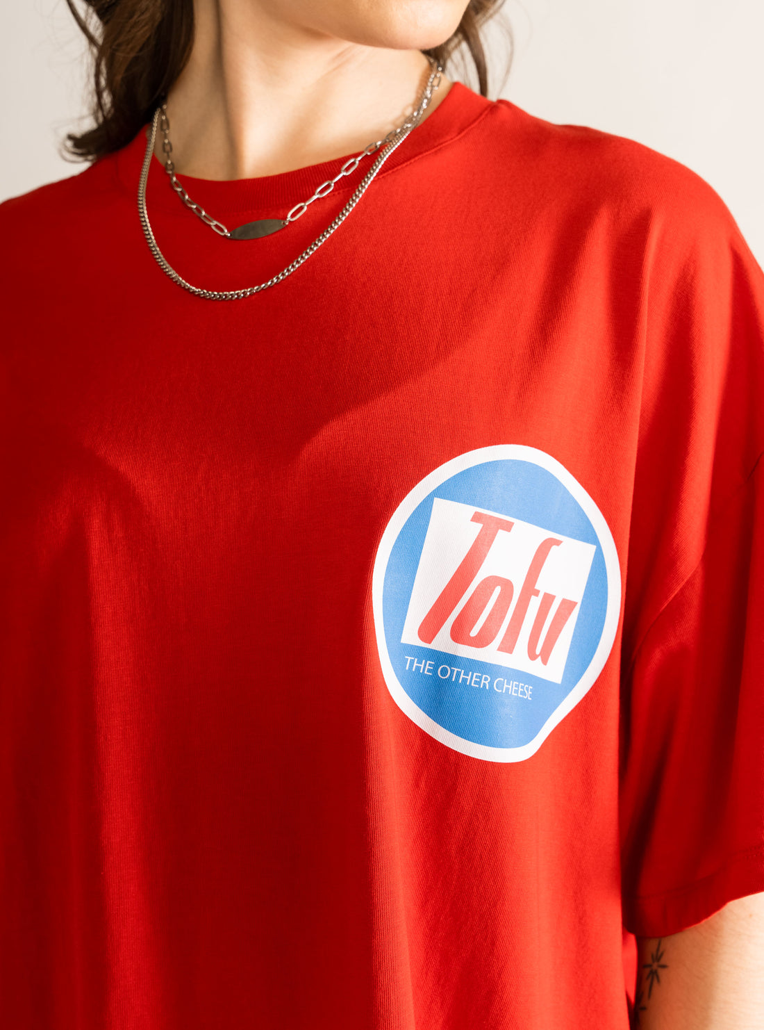 The Other Cheese Oversized Tee, Rojo