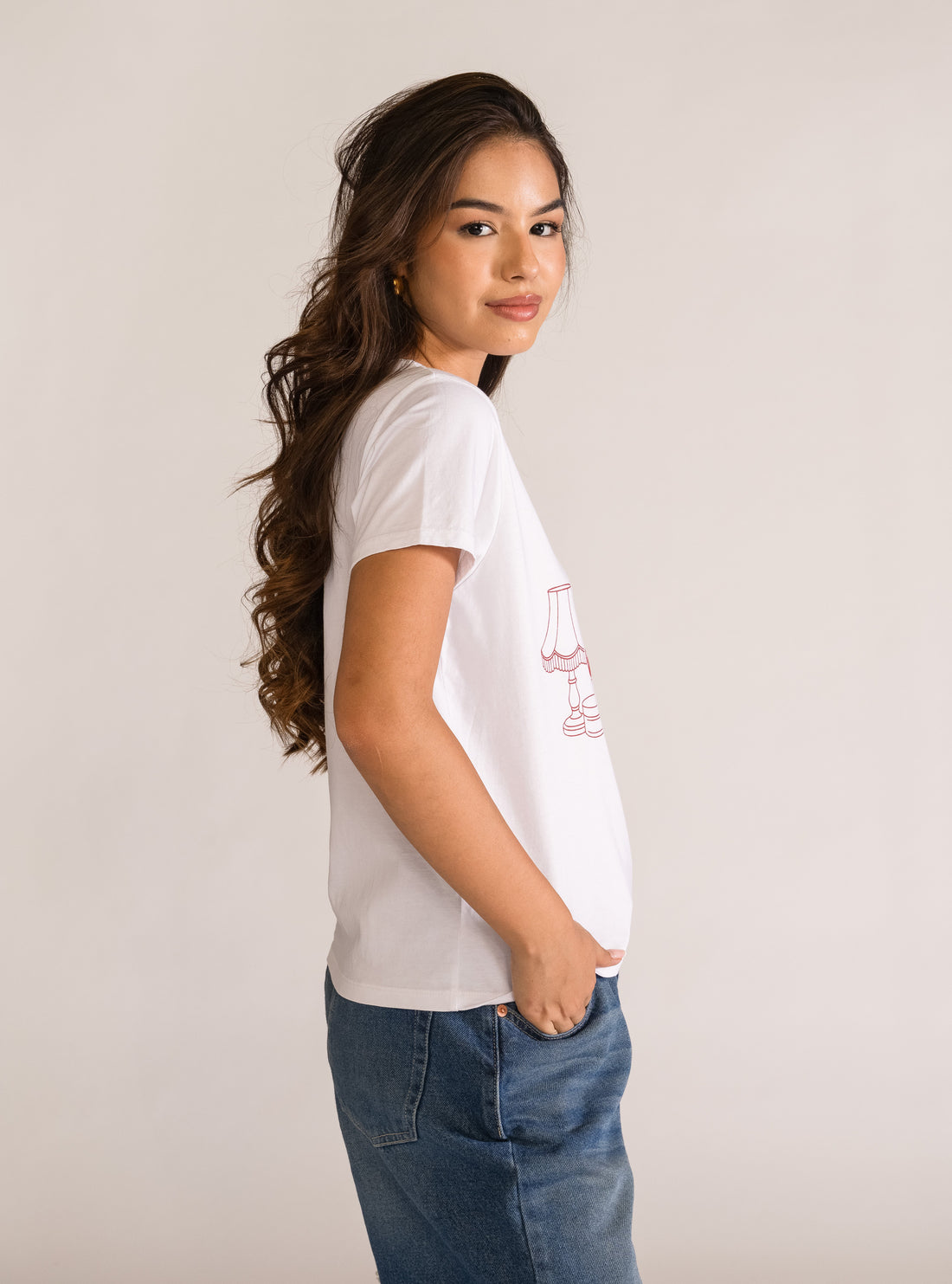 Wine is My Beauty Secret Playera, Blanco