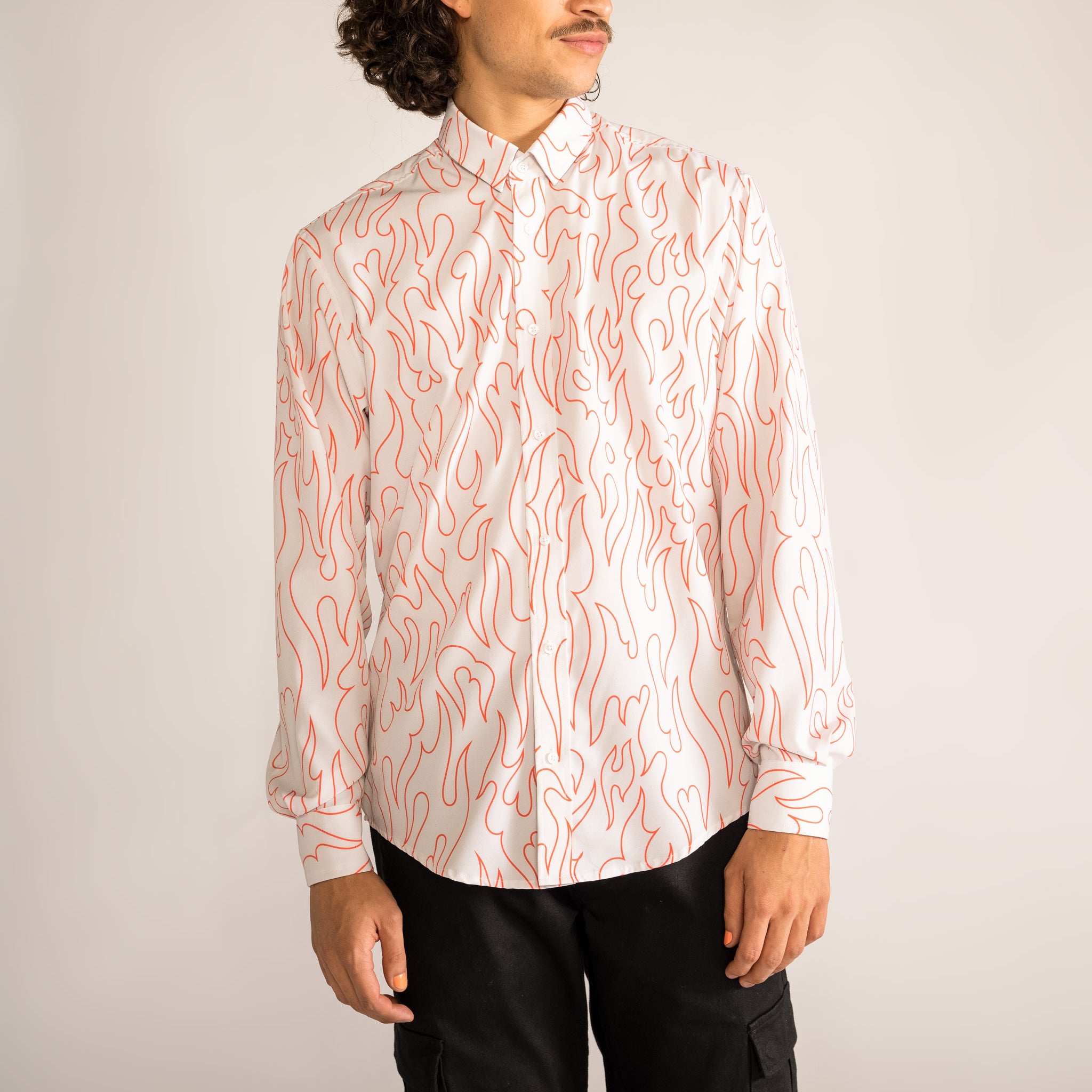 Famous Long Sleeve Shirt, Beige