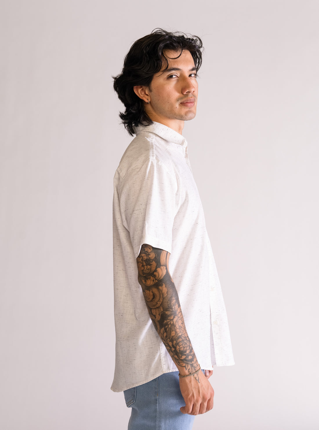 Spiraling Over Camisa, Blanco Hueso