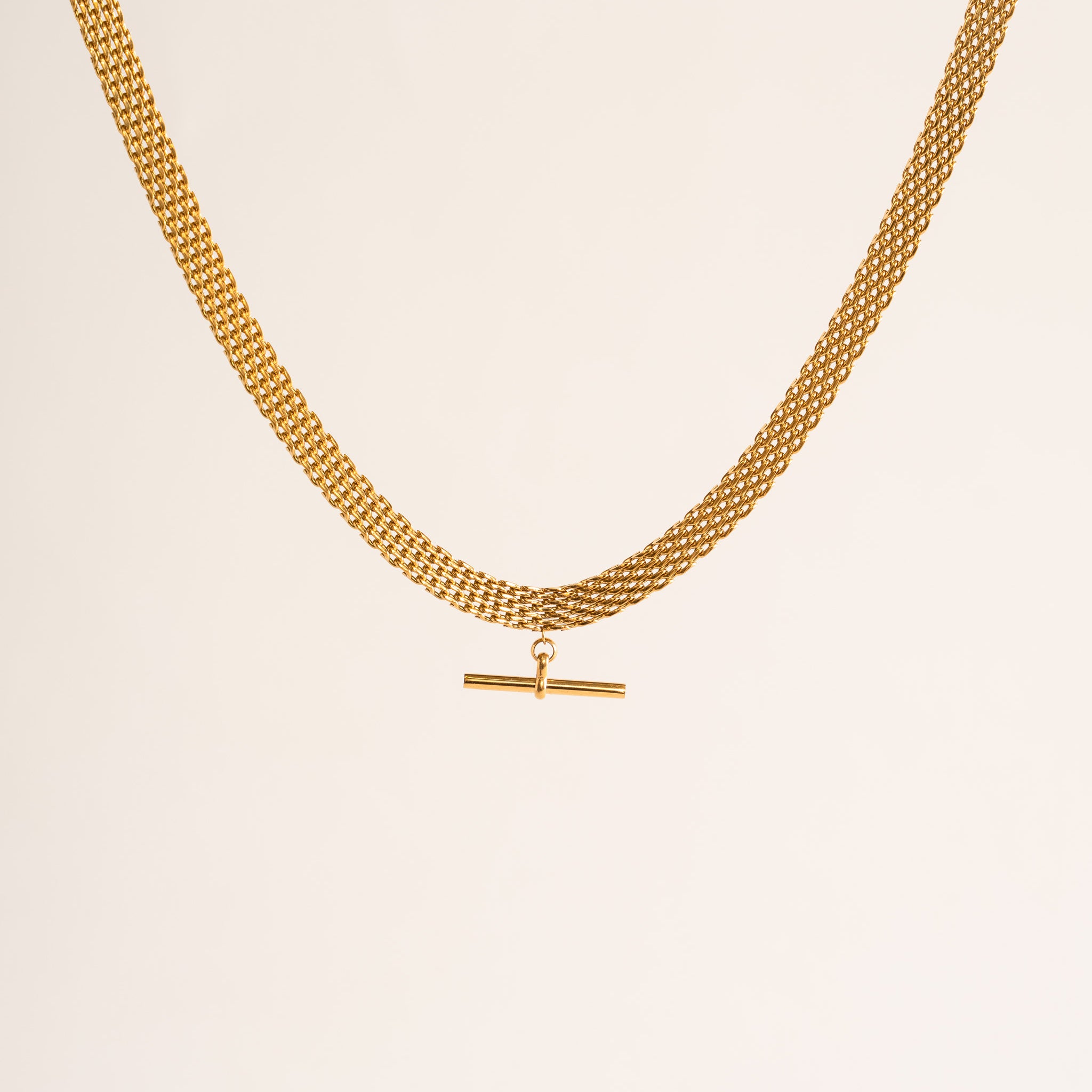 Cuban Rope Pendant Necklace, Dorado