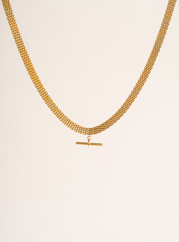 Cuban Rope Pendant Necklace, Dorado