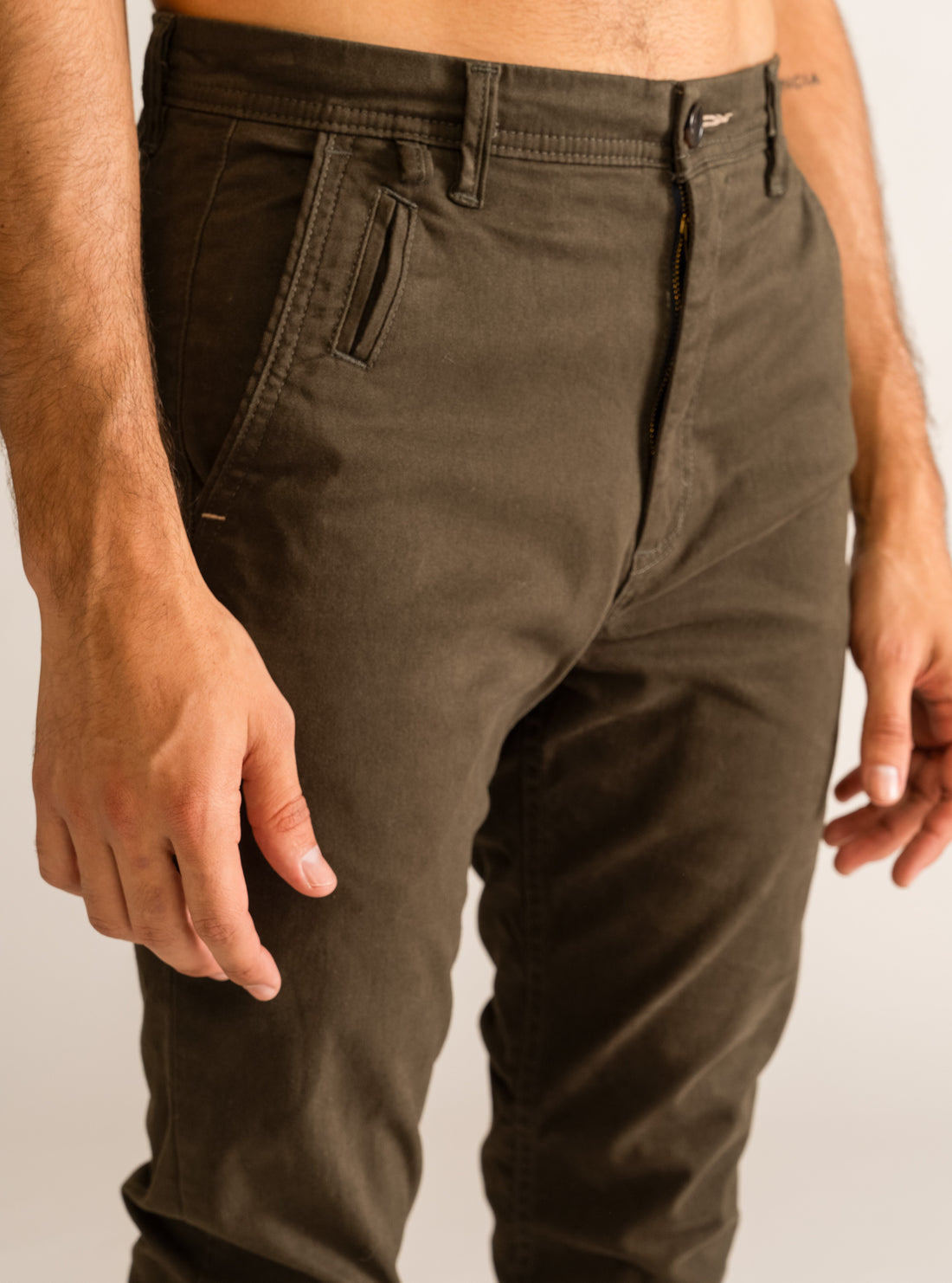 Classic Skinny Pants, Verde Olivo