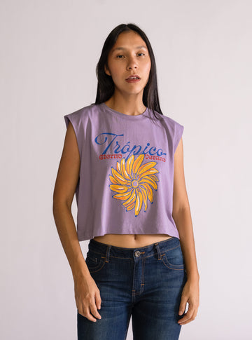 Trópico, Cropped Playera, Morado