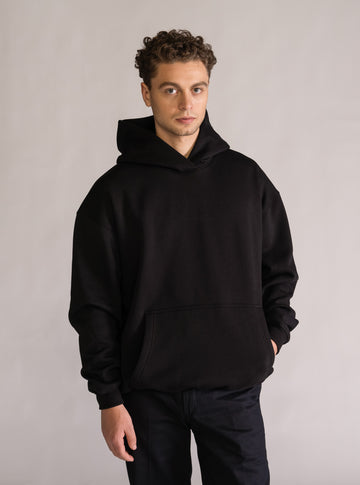 Basic Hoodie Premium Negro – sudadero premium Distefano
