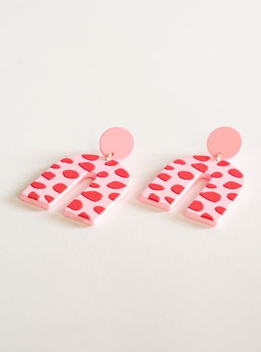 Arc de Triomphe Earrings, Rosado