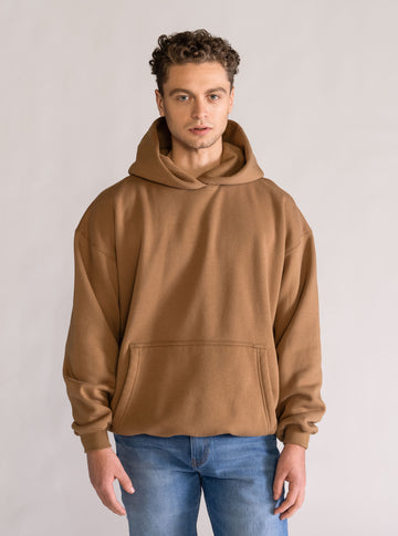 Basic Hoodie Premium, Cafe Claro