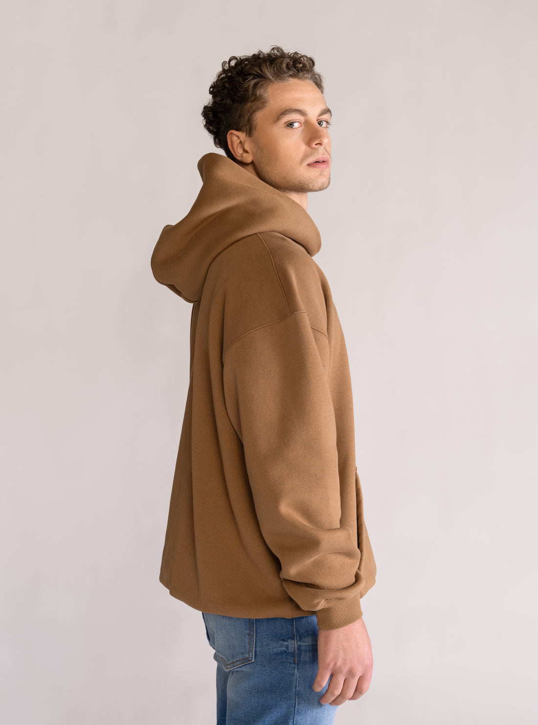 Basic Hoodie Premium, Cafe Claro