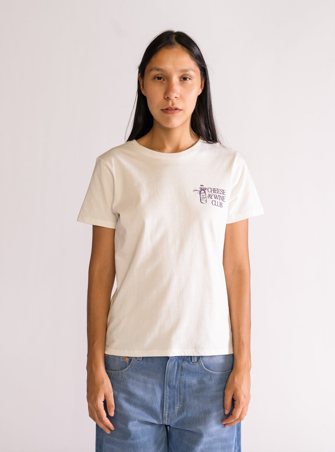 Wine & Cheese Club, Regular Playera, Blanco Hueso