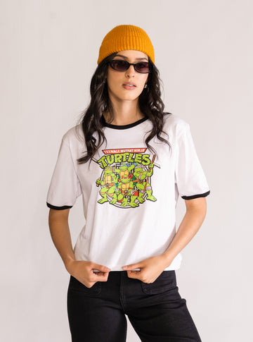 TMNT Squad, Playera, Blanco