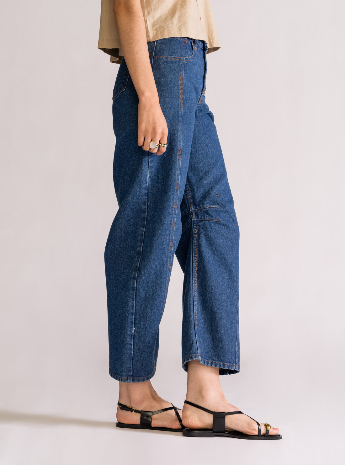 Moment Of Vanity Barrel Jeans, Azul Obscuro