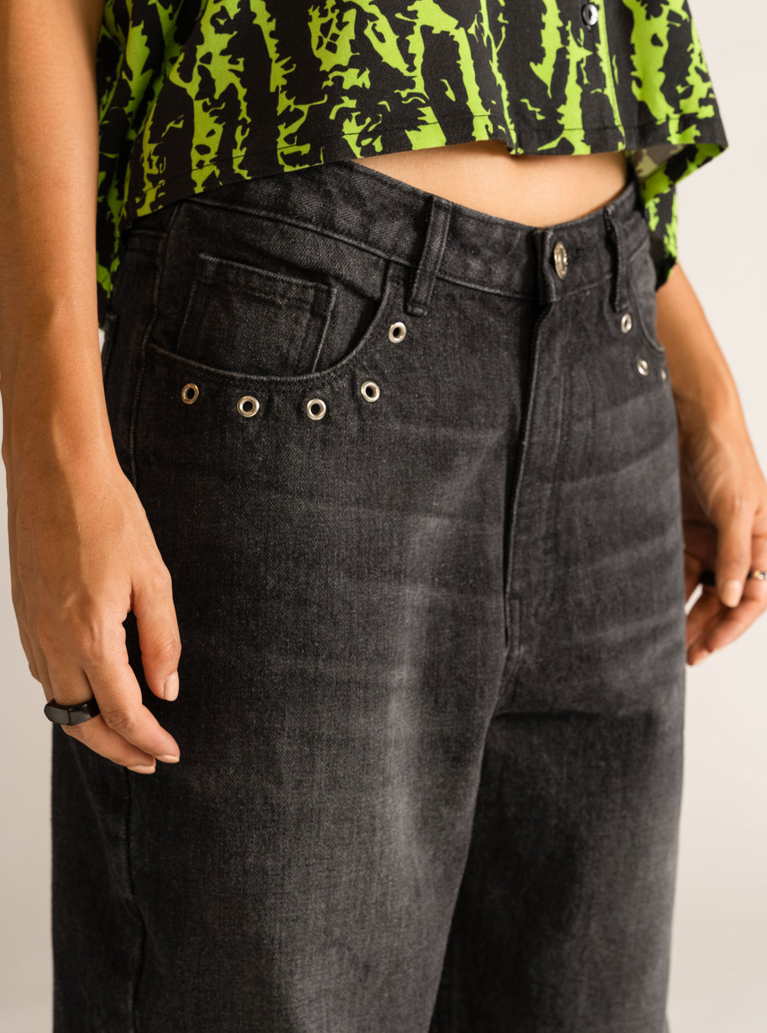 Fever Dream Baggy Jeans, Negro