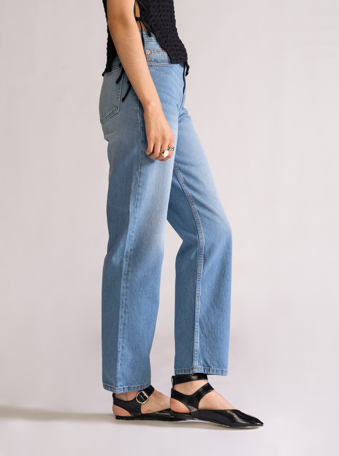 Perfect Saturday Baggy Jeans, Azul Claro