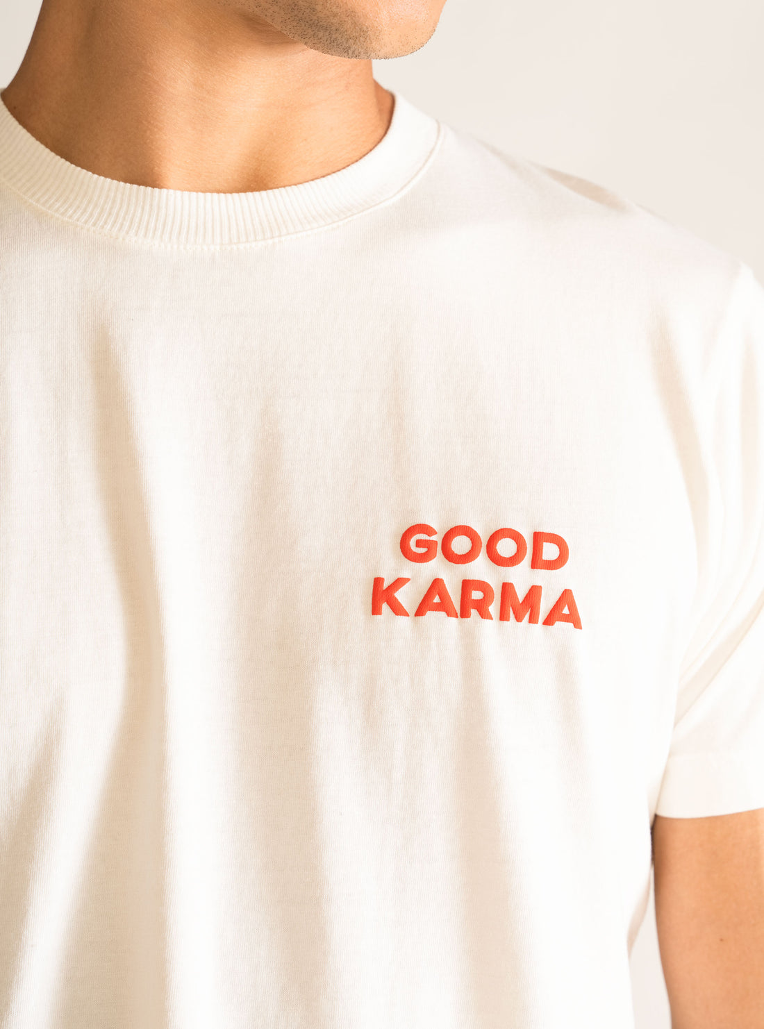 Good Karma Drop T-shirt, Beige