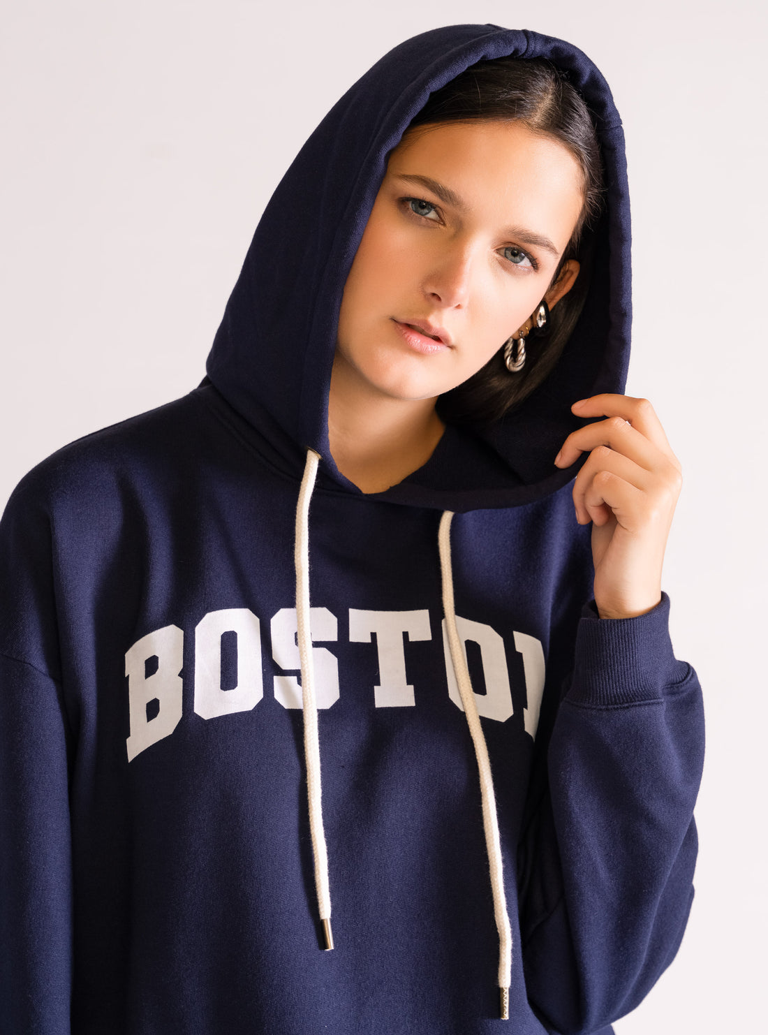 Boston Hoodie, Azul Obscuro