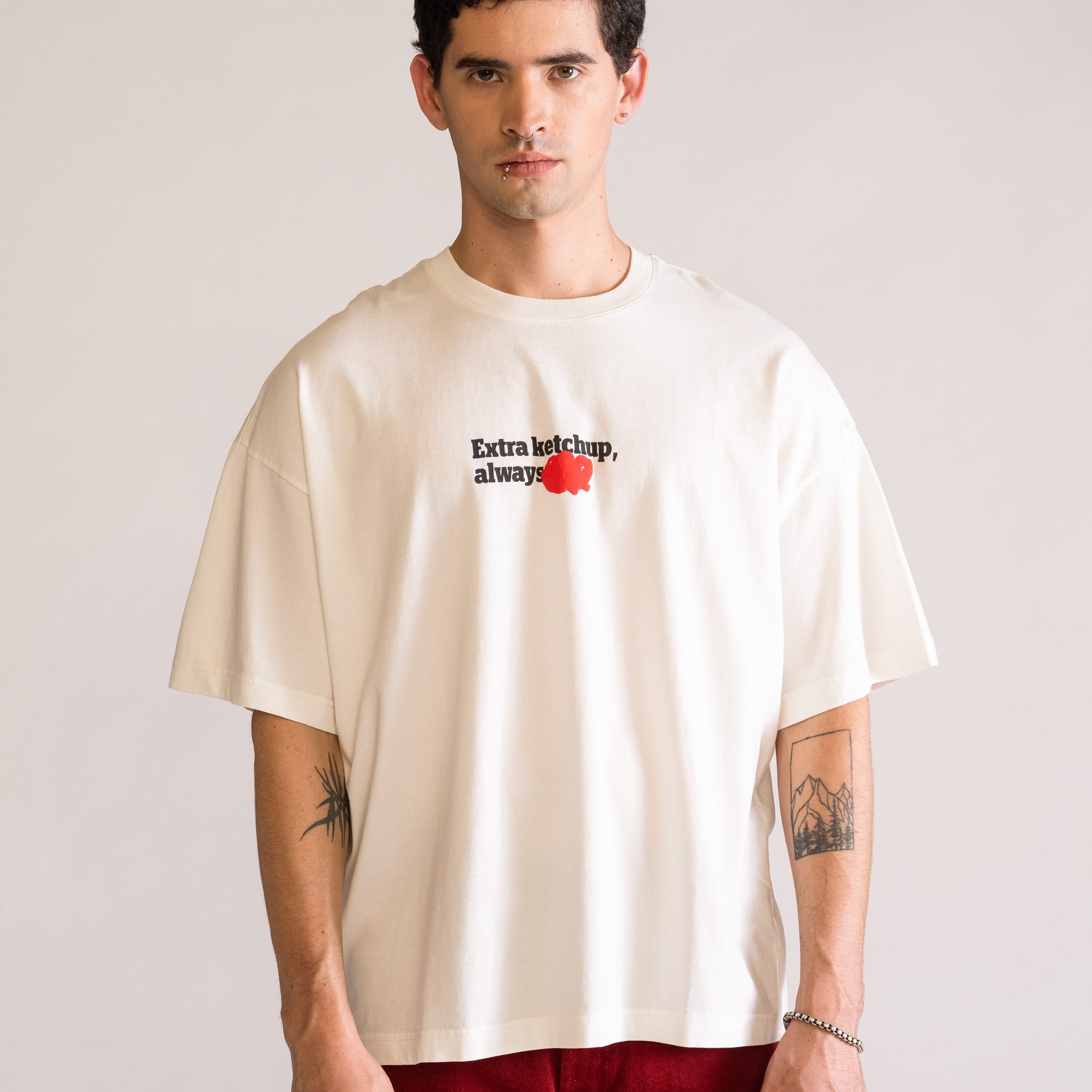 Ketchup Lovers Playera, Blanco Hueso