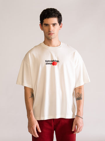 Ketchup Lovers Playera, Blanco Hueso