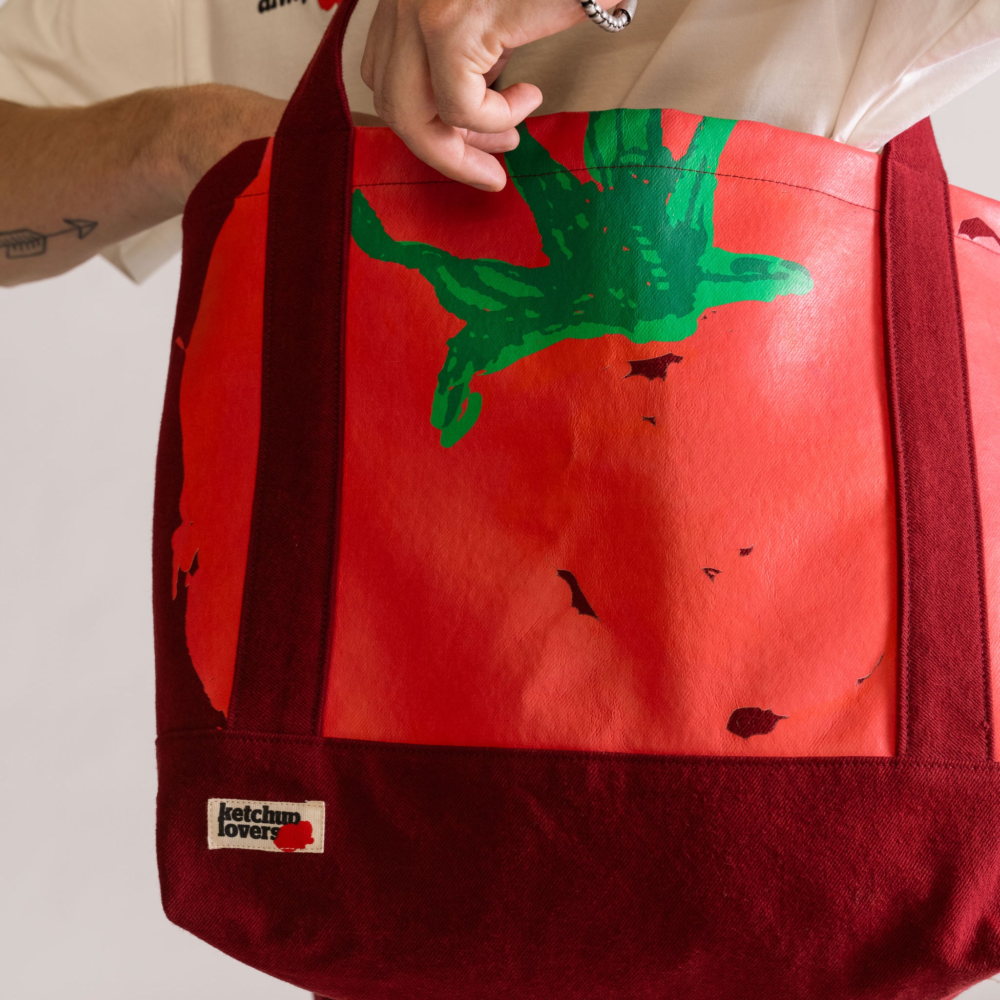 Ketchup Lovers Tote Bag, Rojo