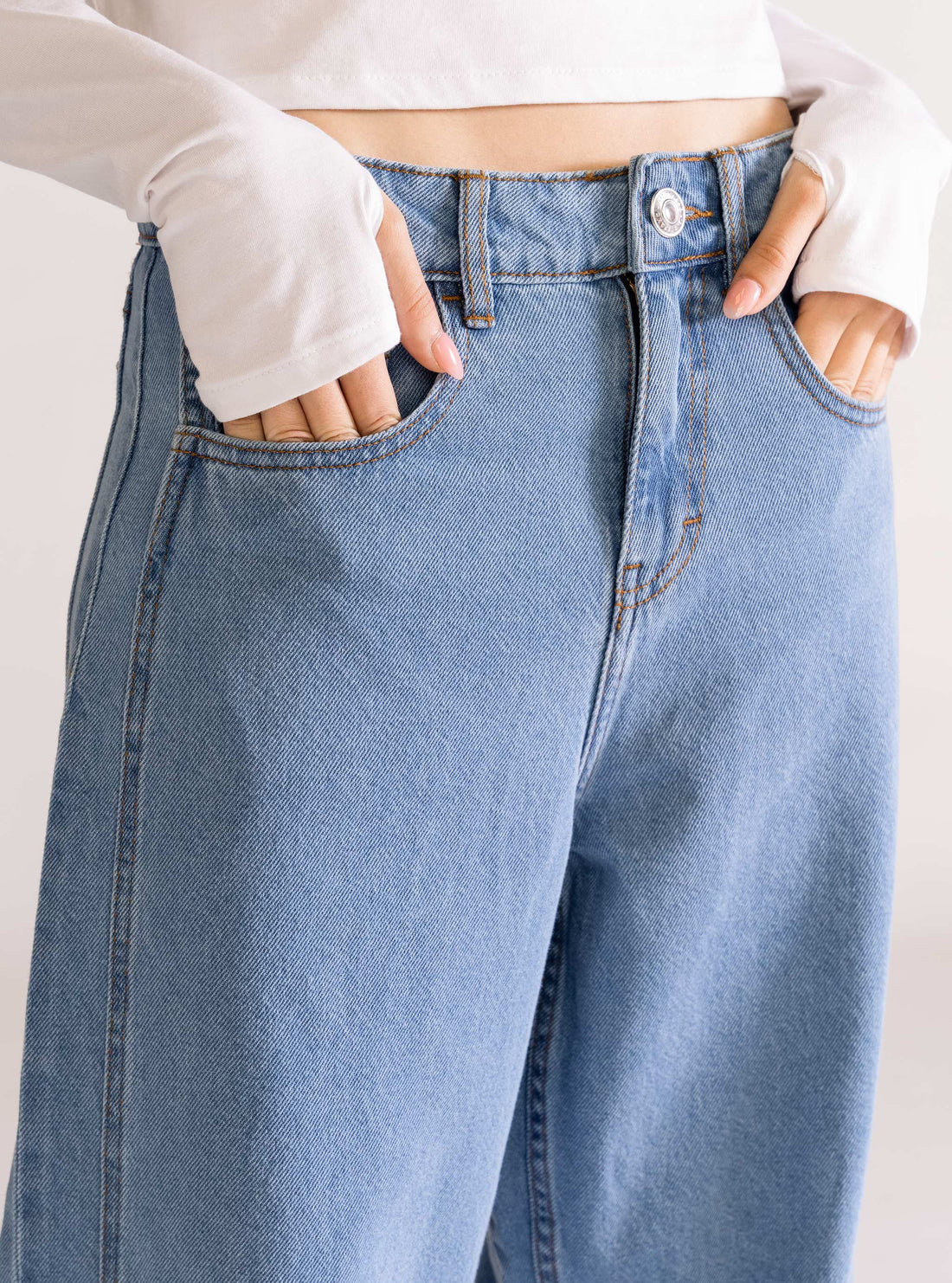 Can U Handle It!? Barrel Jeans, Azul Claro