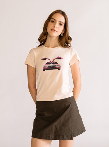 Vintage Car Baby Playera, Rosado Claro