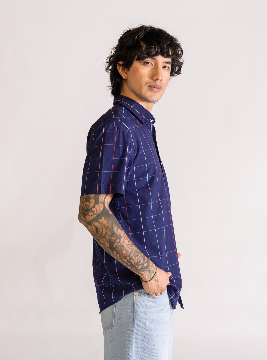 Feel Through Camisa,Azul Obscuro