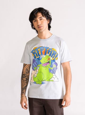 Runaway Reptar Playera, Celeste