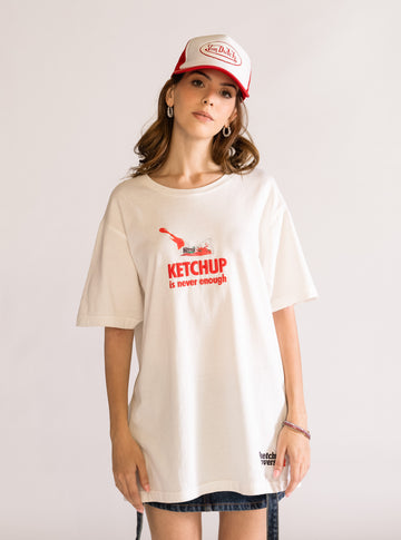 Ketchup Stainless Playera, Blanco Hueso
