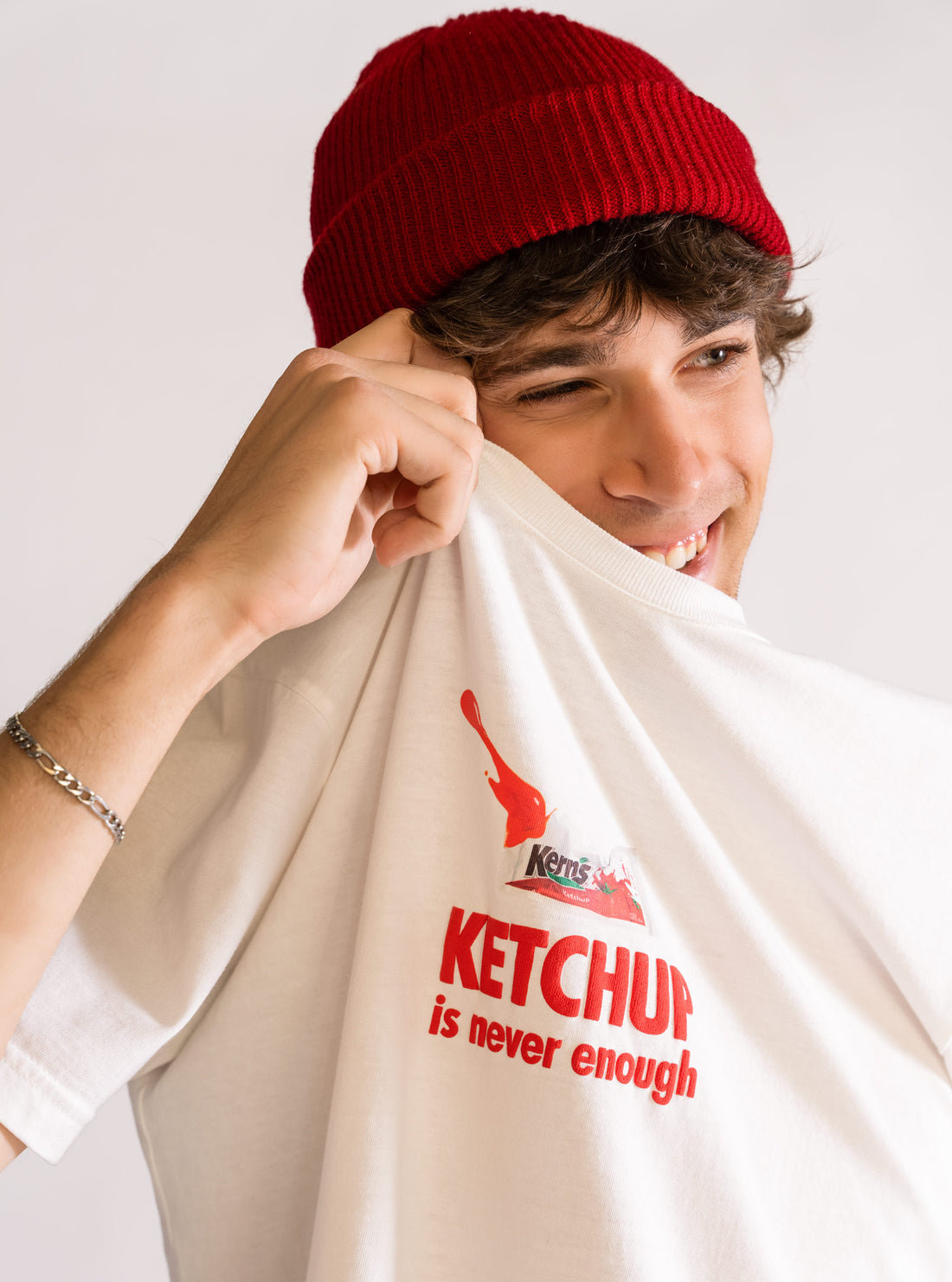 Ketchup Stainless Playera, Blanco Hueso