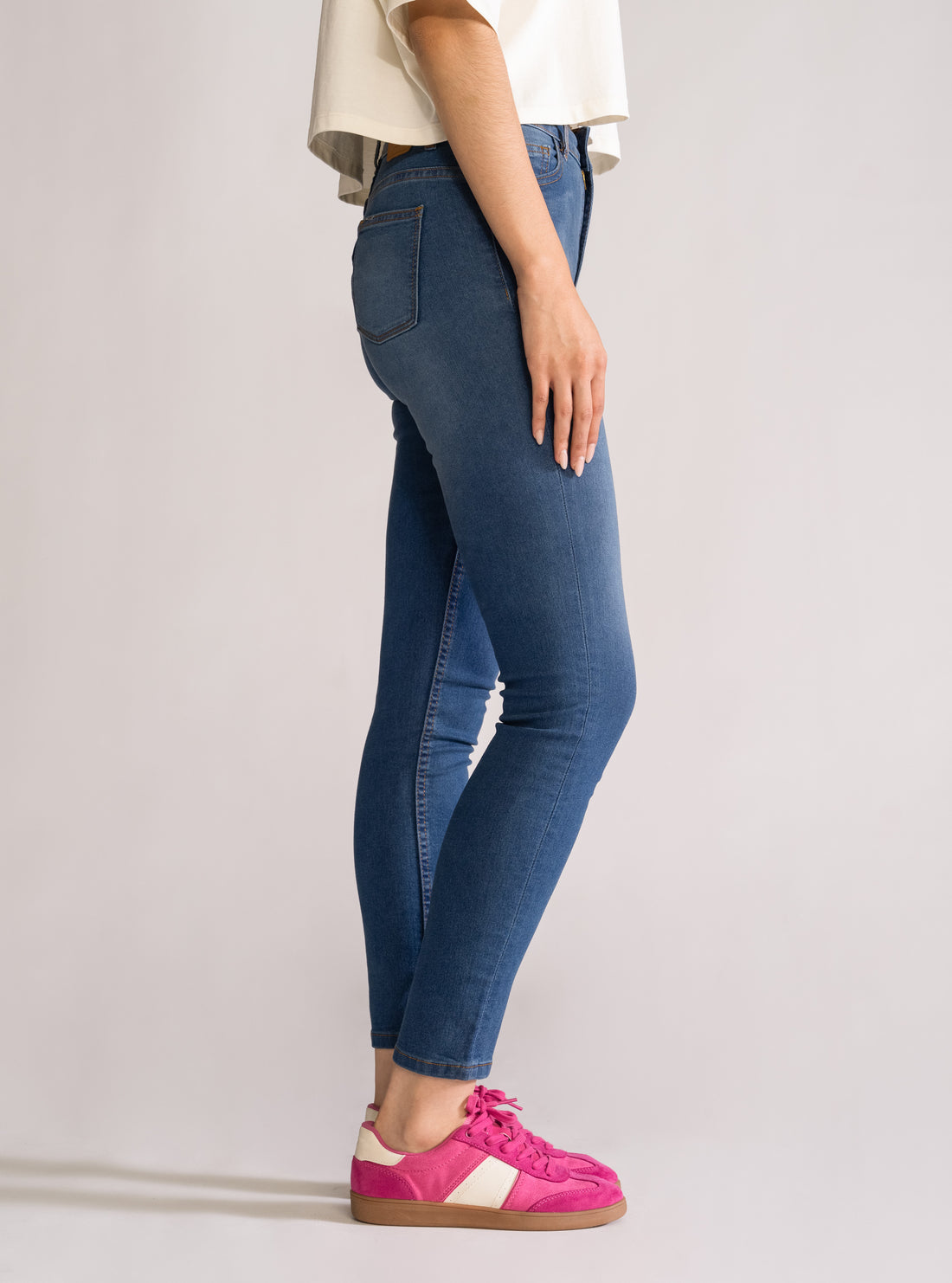 Slip Away Skinny Jeans, Azul Marino
