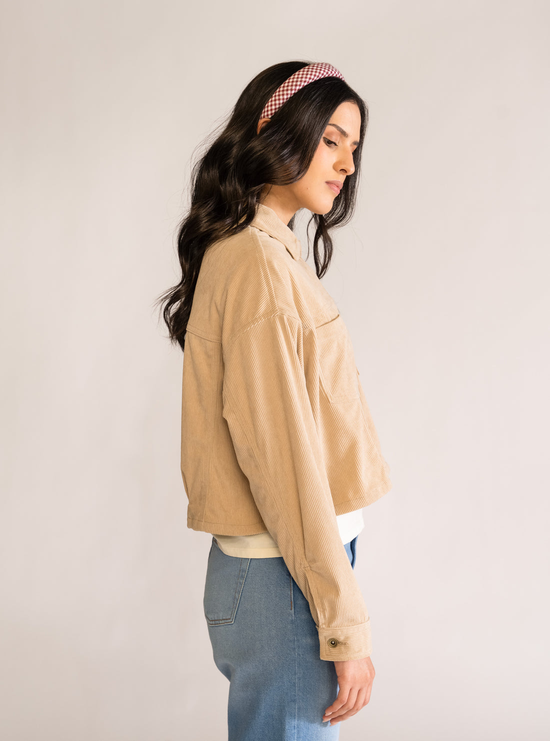 Espresso Corduroy Chumpa, Beige