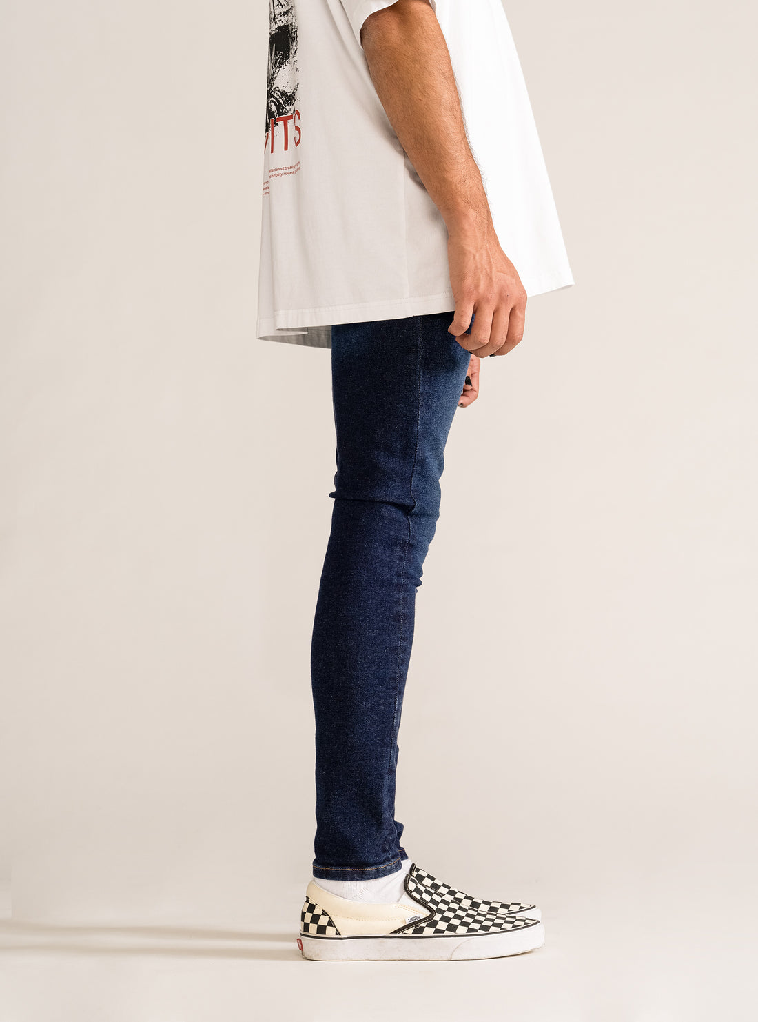 Classic Basic Skinny Jeans, Azul Obscuro