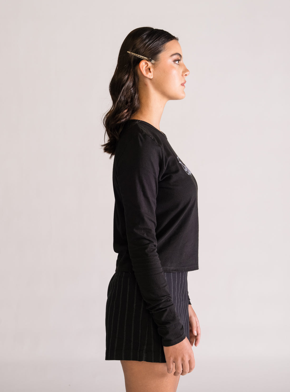 Iconic Baby Manga Larga, Negro