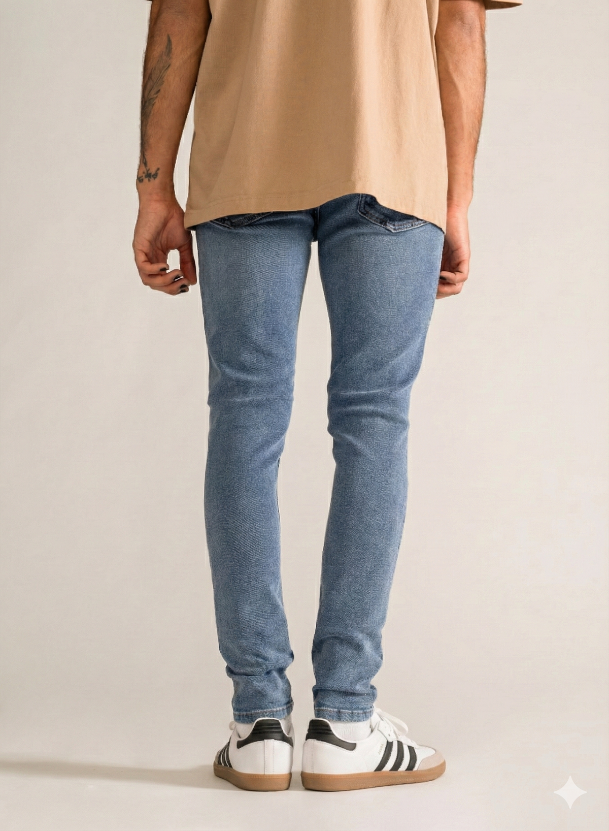 Classic Basic Skinny Jeans, Azul Claro